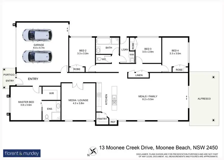 Floorplan of Homely house listing, 13 Moonee Creek Dr, Moonee Beach NSW 2450