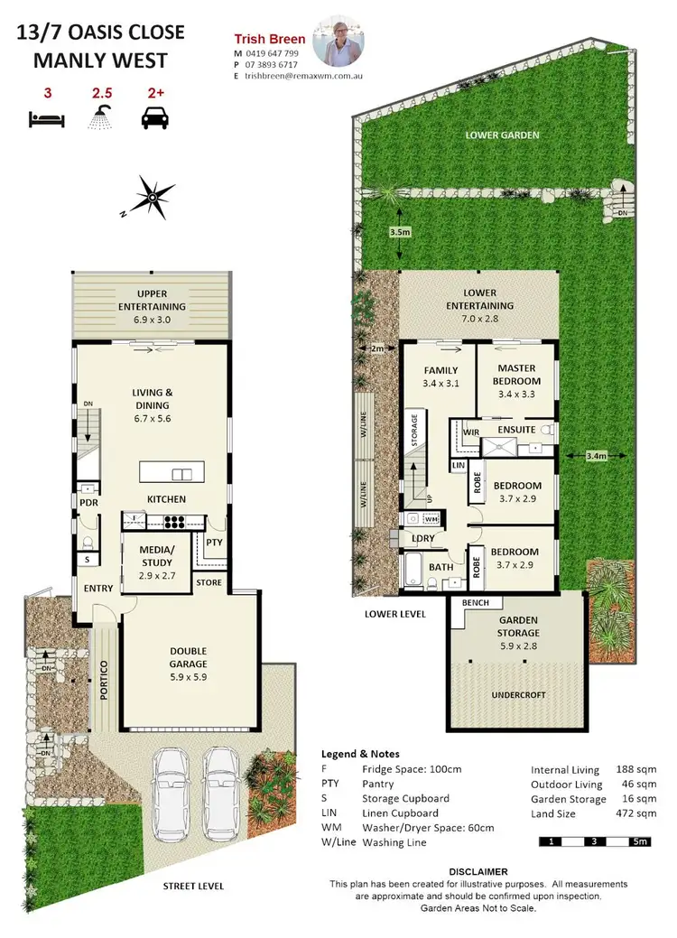 Floorplan of Homely house listing, 13/7 Oasis Close, Manly West QLD 4179