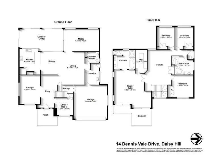 Floorplan of Homely house listing, 14 Dennis Vale Drive, Daisy Hill QLD 4127