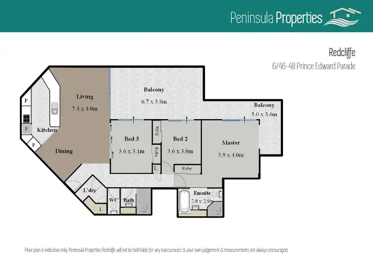 Floorplan of Homely unit listing, 6/46-48 Prince Edward Parade, Redcliffe QLD 4020