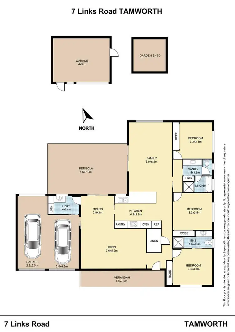 Floorplan of Homely house listing, 7 Links Avenue, Tamworth NSW 2340