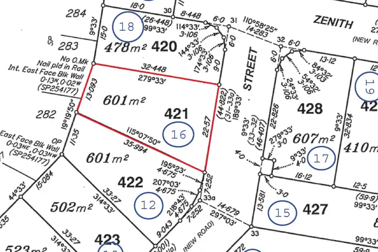 Floorplan of Homely land listing, 16 Zenith Street, Rochedale QLD 4123