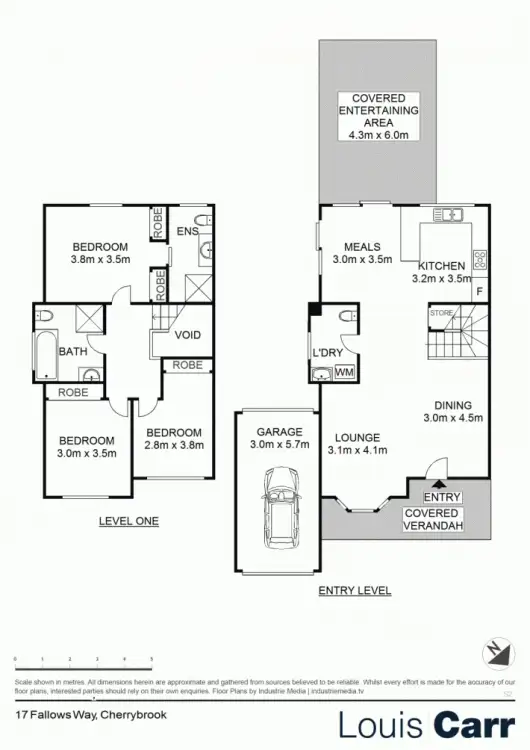 Floorplan of Homely semi-detached listing, 17 Fallows Way, Cherrybrook NSW 2126