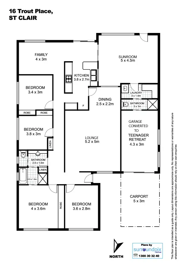 Floorplan of Homely house listing, 16 Trout Place, St Clair NSW 2759