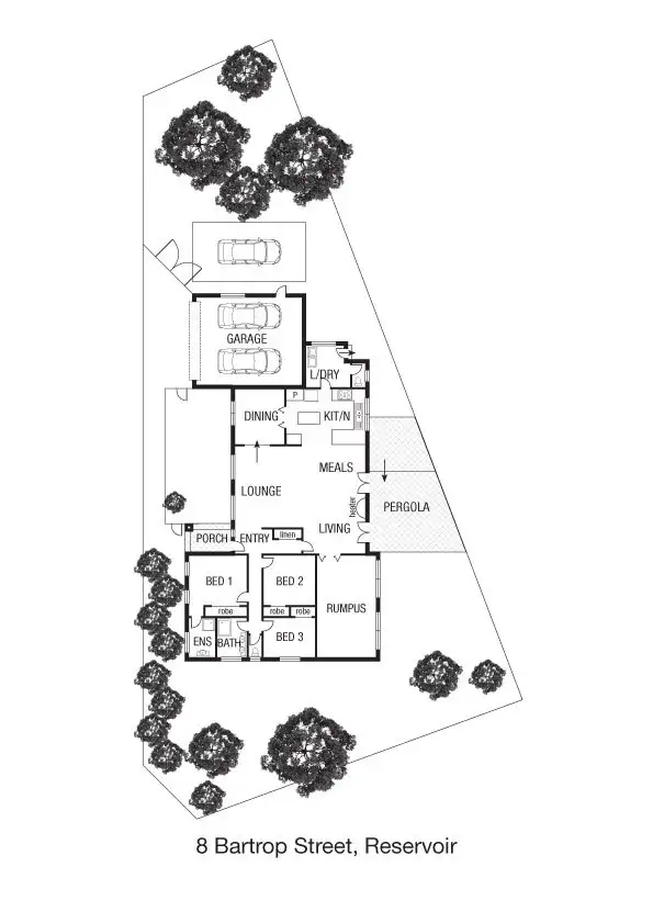 Floorplan of Homely house listing, 8 Bartrop Street, Reservoir VIC 3073