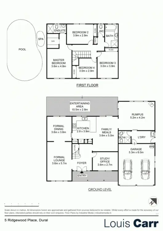 Floorplan of Homely house listing, 5 Ridgewood Place, Dural NSW 2158