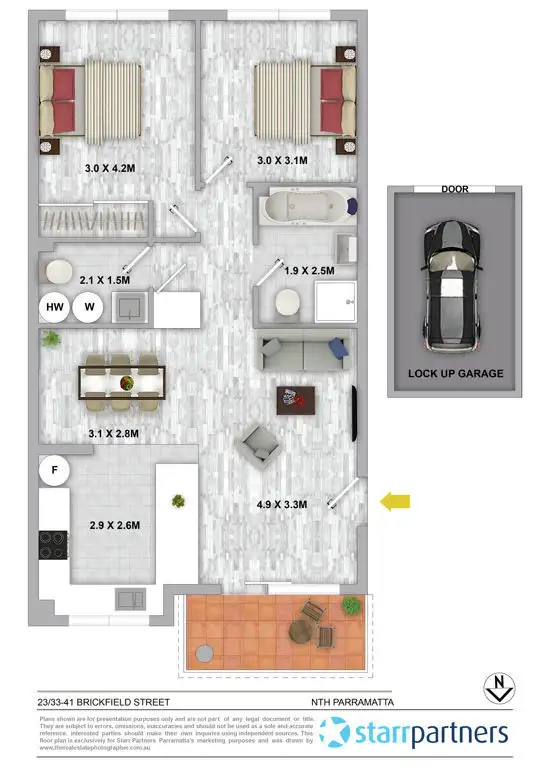 Floorplan of Homely apartment listing, 23/33-41 Brickfield Street, North Parramatta NSW 2151