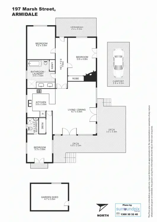Floorplan of Homely house listing, 197 Marsh Street, Armidale NSW 2350