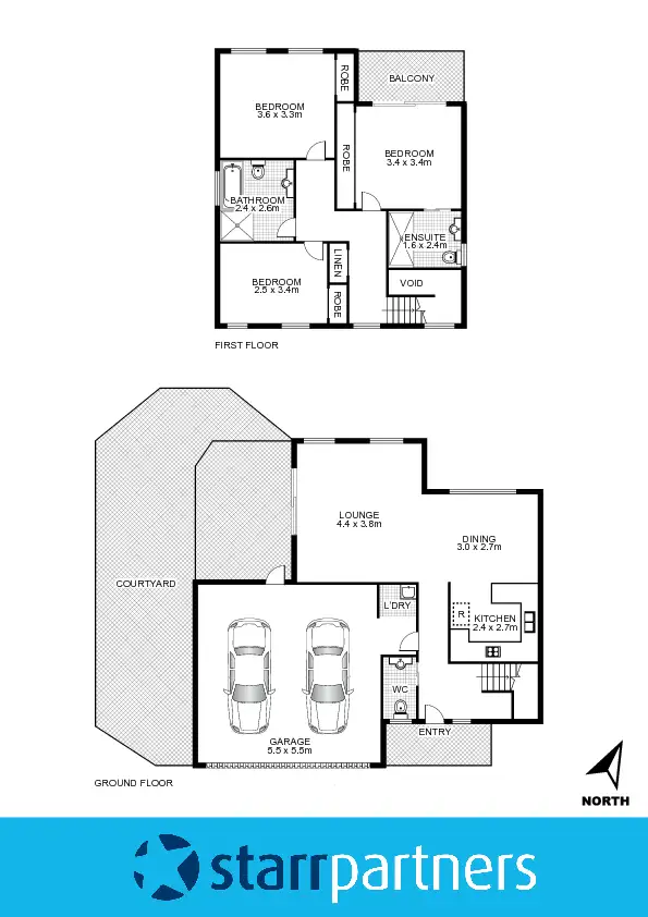 Floorplan of Homely townhouse listing, 6/22-32 Hall Street, St Marys NSW 2760