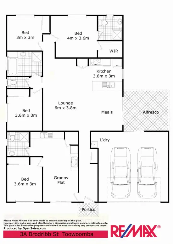 Floorplan of Homely house listing, 3A Brodribb Street, Toowoomba City QLD 4350
