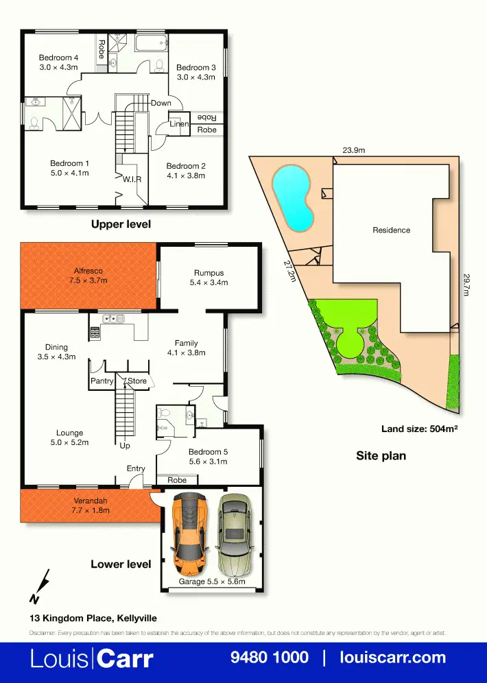 Floorplan of Homely house listing, 13 Kingdom Place, Kellyville NSW 2155