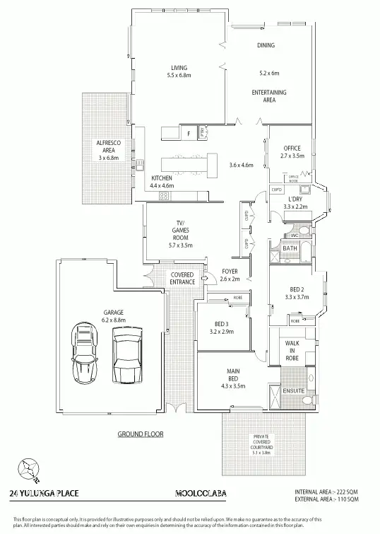 Floorplan of Homely house listing, 24 Yulunga Place, Mooloolaba QLD 4557