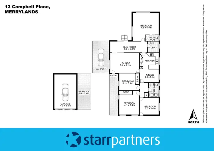 Floorplan of Homely house listing, 13 Campbell Place, Merrylands NSW 2160