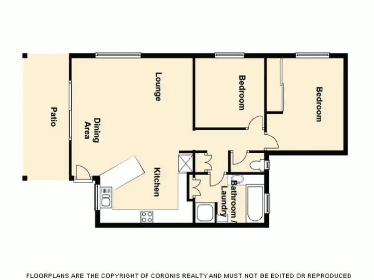 Floorplan of Homely unit listing, 1/17 Bailey Street, Woody Point QLD 4019