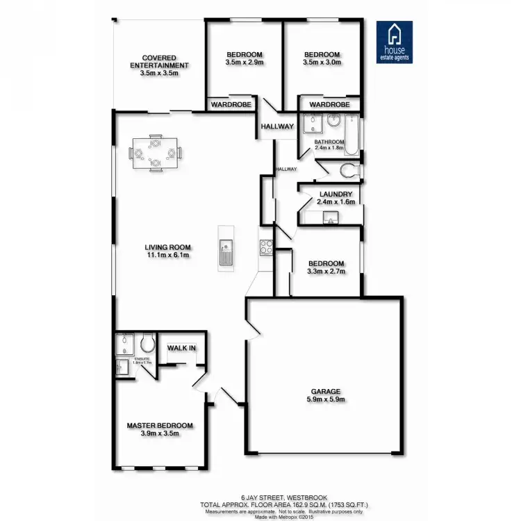 Floorplan of Homely house listing, 6 Jay Street, Westbrook QLD 4350