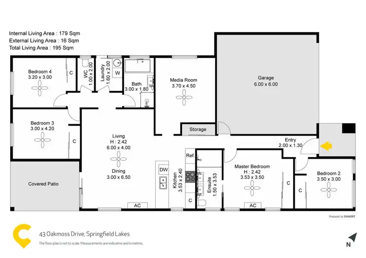 Floorplan of Homely house listing, 43 Oakmoss Drive, Springfield Lakes QLD 4300