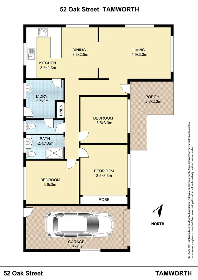 Floorplan of Homely house listing, 52 Oak Street, Tamworth NSW 2340
