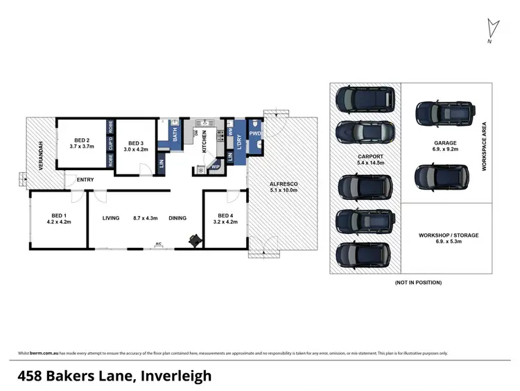 Floorplan of Homely rural property listing, 458 Bakers Lane, Inverleigh VIC 3321