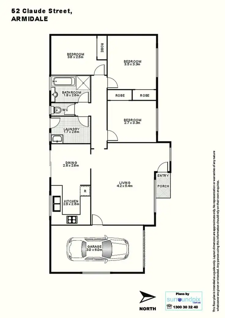Floorplan of Homely house listing, 52 Claude, Armidale NSW 2350