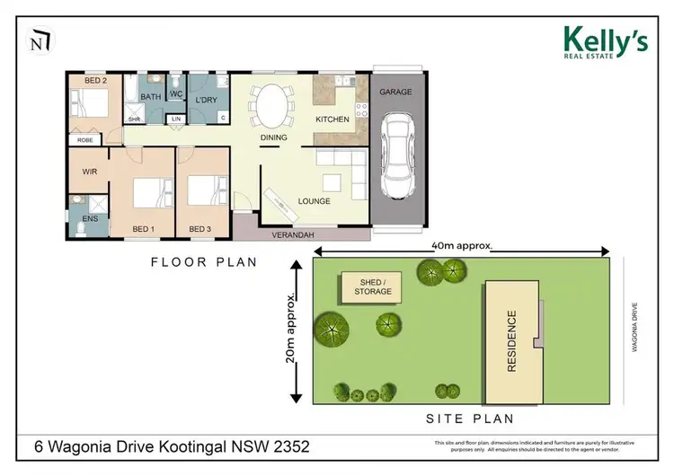 Floorplan of Homely house listing, 6 Wagonia Drive, Kootingal NSW 2352