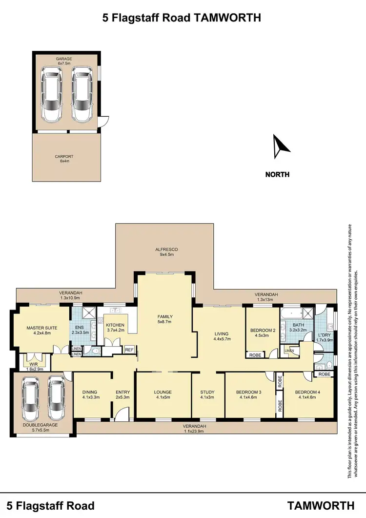 Floorplan of Homely house listing, 5 Flagstaff Road, Tamworth NSW 2340