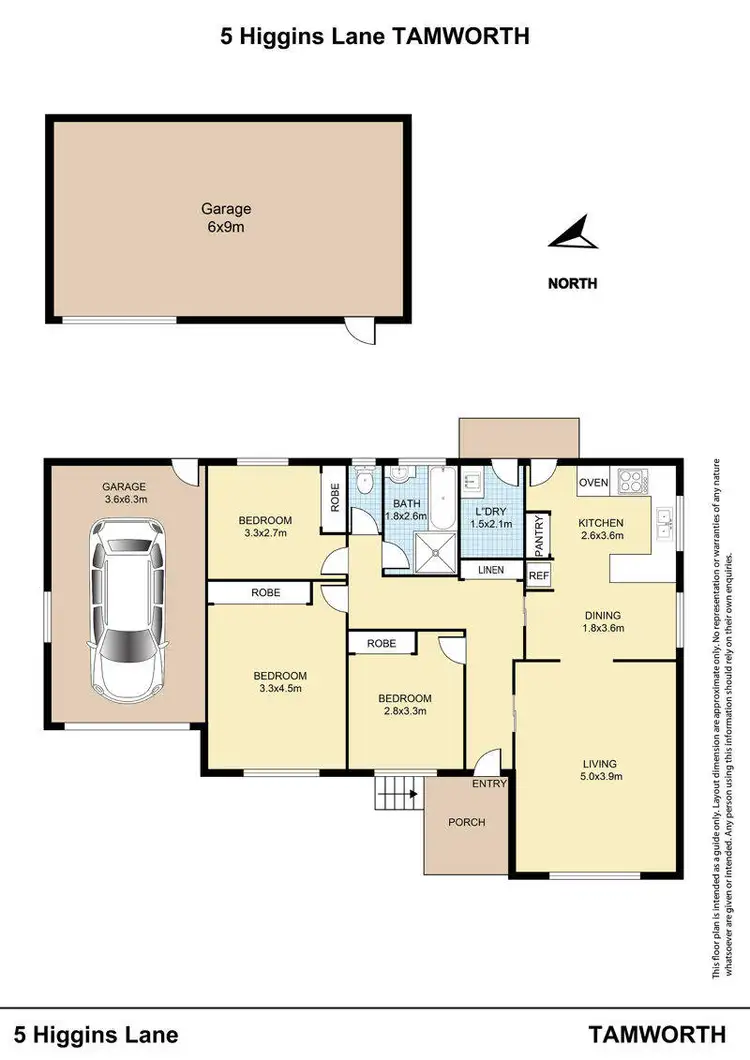 Floorplan of Homely house listing, 5 Higgins Lane, Tamworth NSW 2340