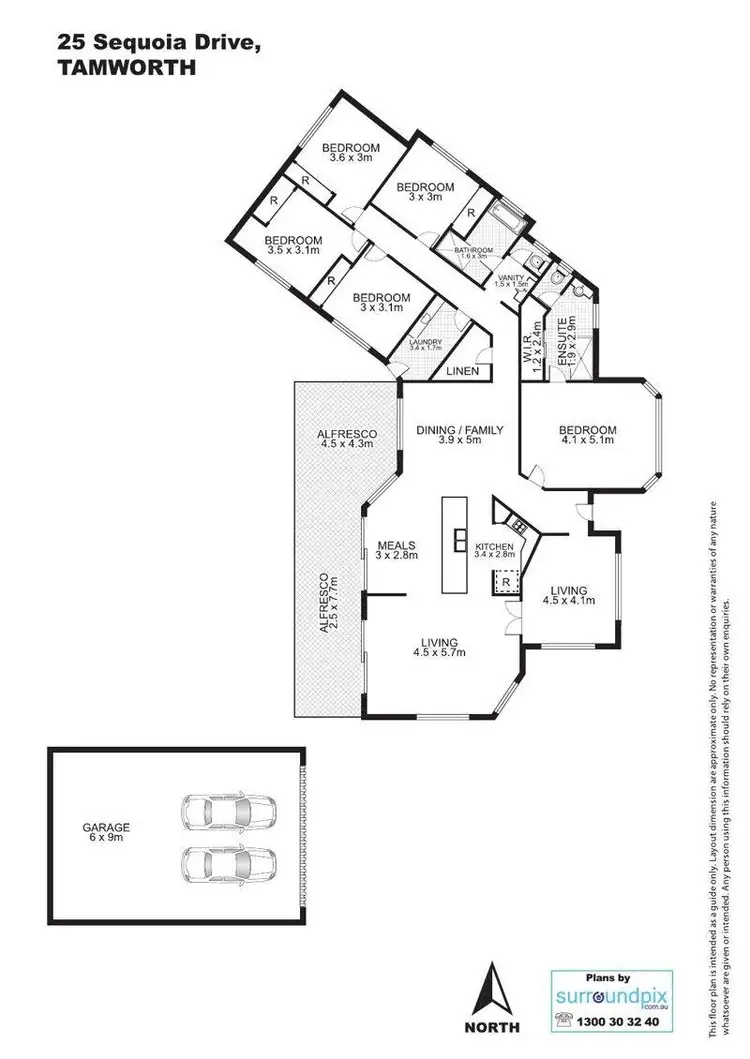 Floorplan of Homely house listing, 25 Sequoia Drive, Tamworth NSW 2340