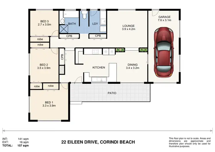 Floorplan of Homely house listing, 22 Eileen Drive, Corindi Beach NSW 2456