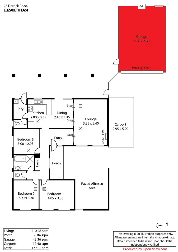 Floorplan of Homely house listing, 25 Derrick Road, Elizabeth East SA 5112