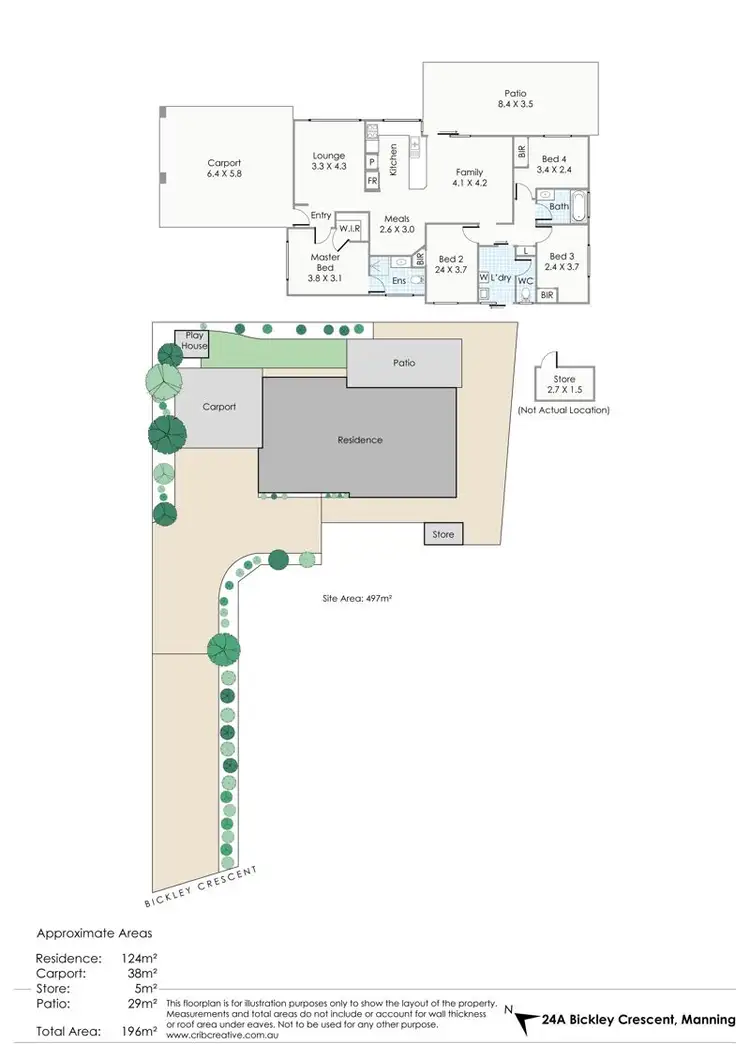 Floorplan of Homely house listing, 24a Bickley Crescent, Manning WA 6152