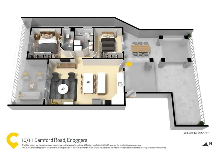 Floorplan of Homely unit listing, 10/111 Samford Road, Enoggera QLD 4051
