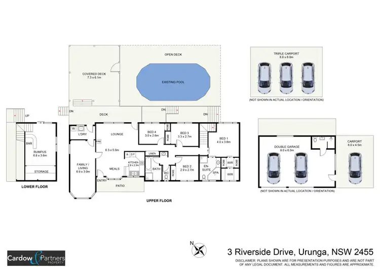Floorplan of Homely rural property listing, 3 Riverside Drive, Urunga NSW 2455