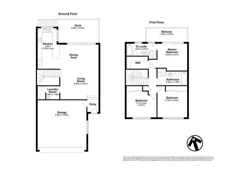 Floorplan of Homely townhouse listing, 2/26-28 Laughlin Street, Kingston QLD 4114