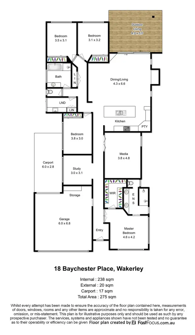 Floorplan of Homely house listing, 18 Baychester Place, Wakerley QLD 4154