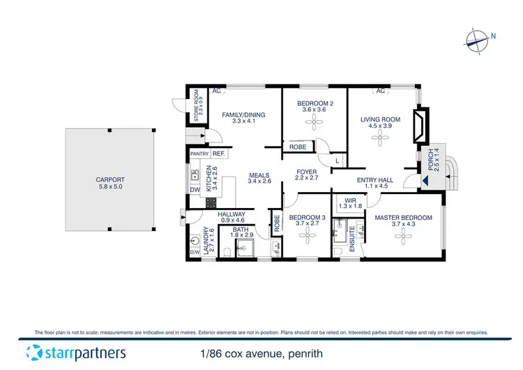 Floorplan of Homely house listing, 1/86 Cox Avenue, Penrith NSW 2750