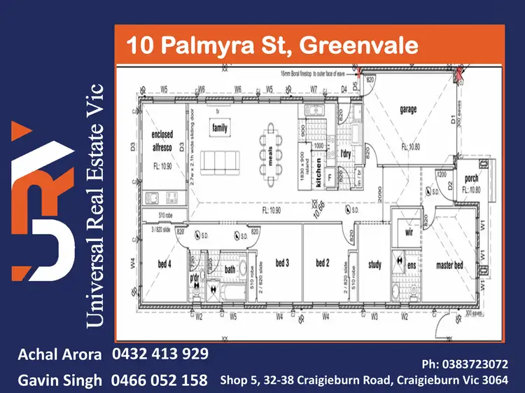 Floorplan of Homely house listing, 10 PALMYRA ST, Greenvale VIC 3059