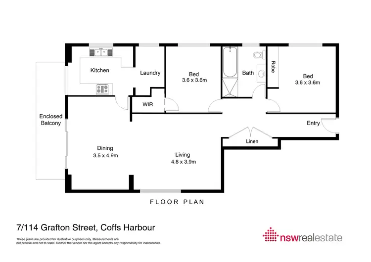 Floorplan of Homely unit listing, 7/114 Grafton Street, Coffs Harbour NSW 2450