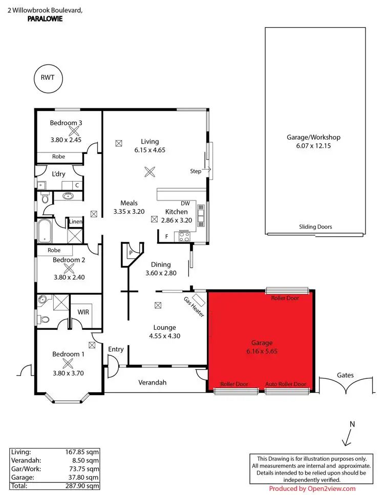 Floorplan of Homely house listing, 2 Willowbrook Boulevard, Paralowie SA 5108