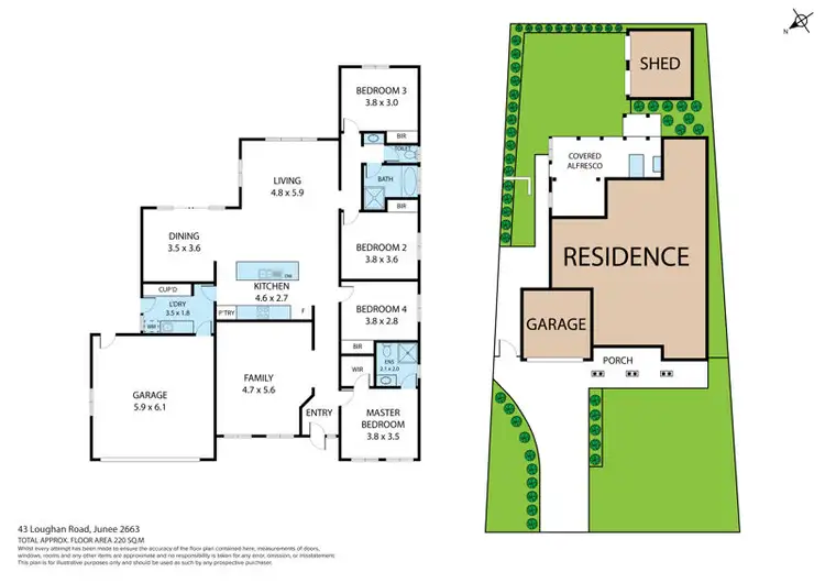 Floorplan of Homely house listing, 43 Loughan Rd, Junee NSW 2663