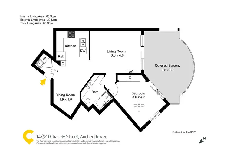 Floorplan of Homely apartment listing, 14/5-11 Chasely Street, Auchenflower QLD 4066