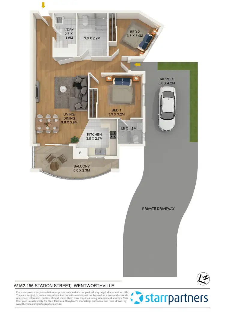Floorplan of Homely unit listing, 6/152-156 Station Street, Wentworthville NSW 2145