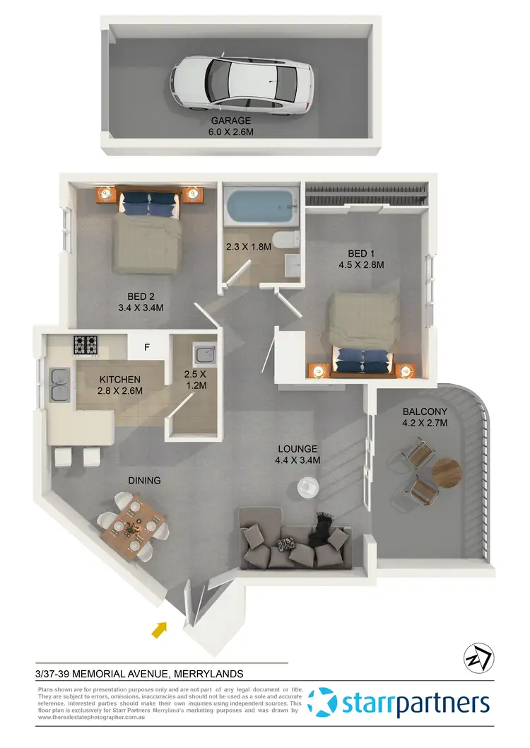 Floorplan of Homely unit listing, 3/37-39 Memorial Avenue, Merrylands NSW 2160