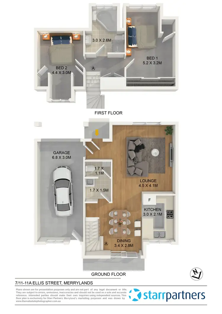 Floorplan of Homely townhouse listing, 7/11-11a Ellis Street, Merrylands NSW 2160