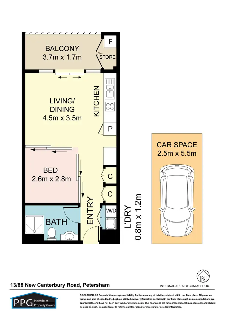 Floorplan of Homely apartment listing, 13/88-94 New Canterbury Rd, Petersham NSW 2049