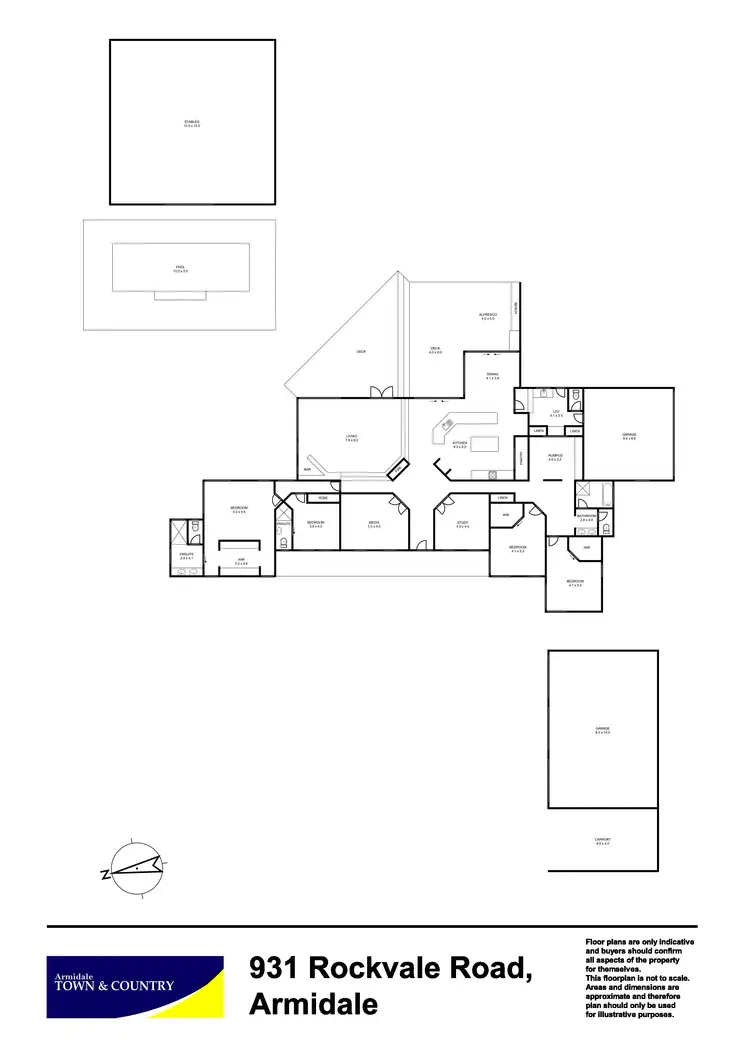 Floorplan of Homely rural property listing, 931 Rockvale Road, Armidale NSW 2350