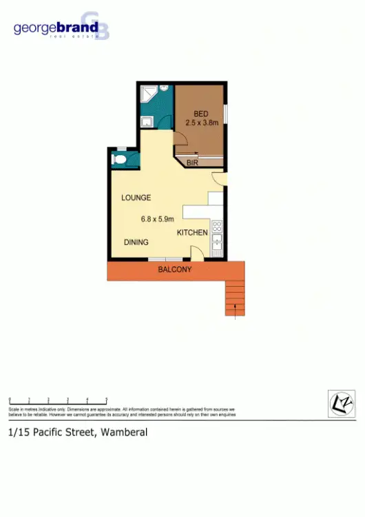 Floorplan of Homely unit listing, 1/15 Pacific Street, Wamberal NSW 2260