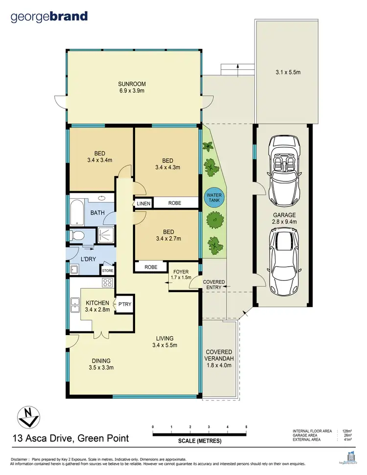Floorplan of Homely house listing, 13 Asca Drive, Green Point NSW 2251
