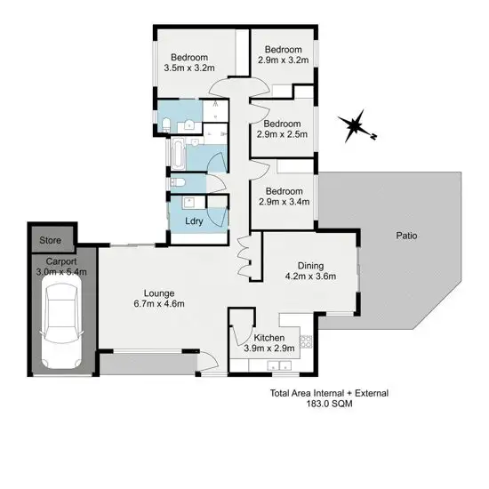 Floorplan of Homely house listing, 15 Leru Street, Mansfield QLD 4122