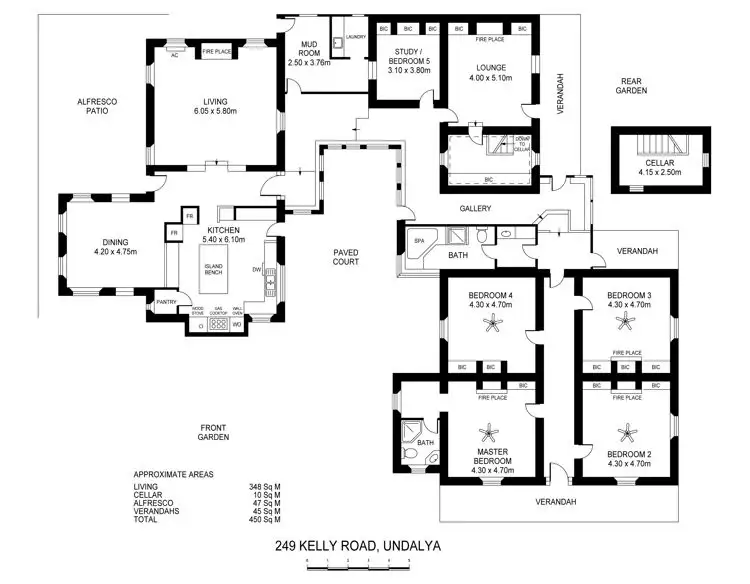 Floorplan of Homely house listing, 249 Kelly Road, Auburn SA 5451