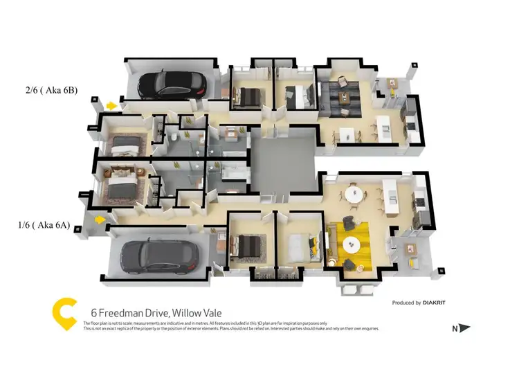 Floorplan of Homely semi-detached listing, 2/6 Freedman Drive, Willow Vale QLD 4209